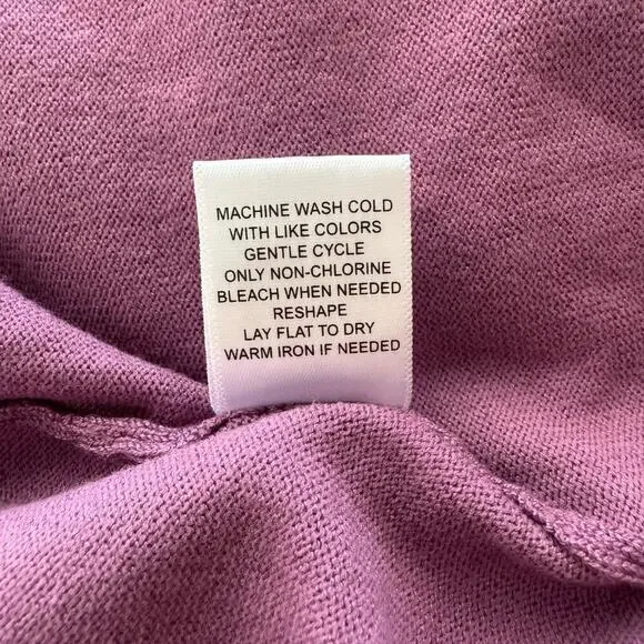 NWT Lety & Me Open-Front 3/4 Sleeves Back Detail Stitch Fix Purple Cardigan M - Picture 8 of 11